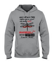 A Woman Loved Dragonflies And Had Tattoos Hooded Sweatshirt thumbnail