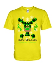Hope For A Cure Lymphoma Awareness V-Neck T-Shirt tile