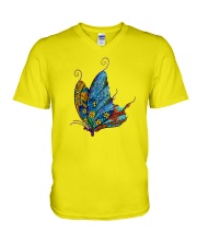 Mosaic Butterfly V-Neck T-Shirt thumbnail