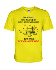 I Love My Sewing Machine V-Neck T-Shirt thumbnail