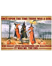 Dachshunds And Halloween Girl 17x11 Poster front