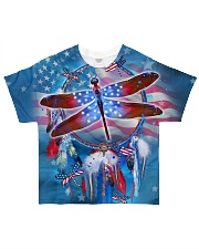 US Dragonfly Dreamcatcher All-over T-Shirt front