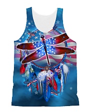 US Dragonfly Dreamcatcher All-over Unisex Tank thumbnail