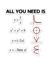 Math All You Need Sticker - Single (Vertical) front