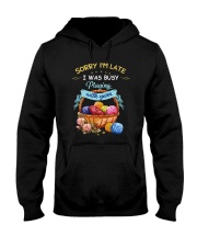 I Was Busy Playing With Yarn Hooded Sweatshirt thumbnail
