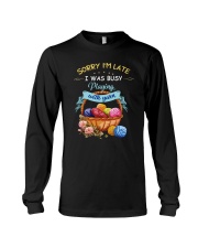 I Was Busy Playing With Yarn Long Sleeve Tee thumbnail
