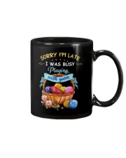 I Was Busy Playing With Yarn Mug thumbnail