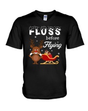 Floss Before Flying V-Neck T-Shirt thumbnail