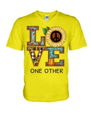 Hippie Love V-Neck T-Shirt tile