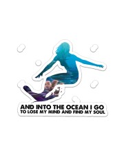 Surfing Into The Ocean Sticker - Single (Horizontal) front