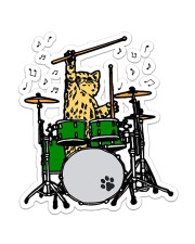 Cat Drum Sticker - Single (Vertical) front
