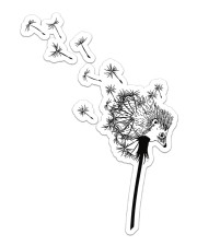 Dandelion Sticker - Single (Vertical) front