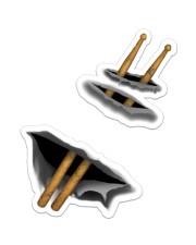 Drum Stick Sticker - Single (Vertical) front
