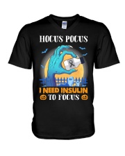 Diabetes I Need Insulin To Focus V-Neck T-Shirt tile