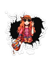 Hippie Girl Sticker - Single (Vertical) front