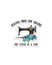 Quilting Beautiful Things Sticker - Single (Horizontal) front