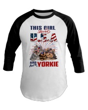 Yorkies And USA Baseball Tee thumbnail