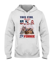 Yorkies And USA Hooded Sweatshirt thumbnail