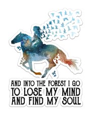 Horse Into The Forest I Go Sticker - Single (Vertical) front