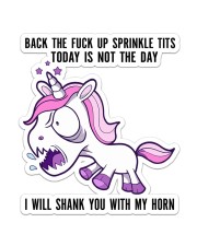 Unicorn I Will Shank You With My Horn Sticker - Single (Vertical) front