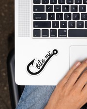 Fishing Bite Me Sticker - Single (Horizontal) aos-sticker-single-horizontal-lifestyle-front-11