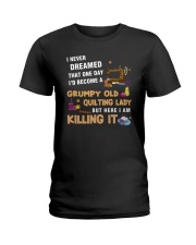 Grumpy Old Quilting Lady Ladies T-Shirt thumbnail