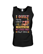 I Quilt Knowing Unisex Tank thumbnail
