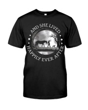 Horse Dog And She Lived Happily Classic T-Shirt tile