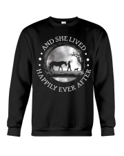 Horse Dog And She Lived Happily Crewneck Sweatshirt tile