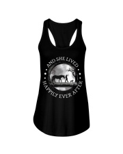 Horse Dog And She Lived Happily Ladies Flowy Tank tile