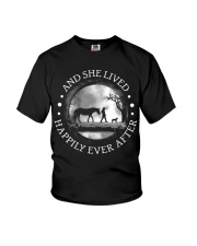 Horse Dog And She Lived Happily Youth T-Shirt tile