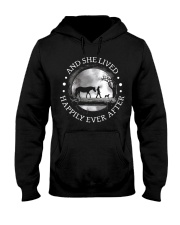 Horse Dog And She Lived Happily Hooded Sweatshirt front