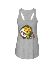 Sloth And Sunflower Ladies Flowy Tank thumbnail