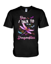 I Talk To Dragonflies V-Neck T-Shirt thumbnail