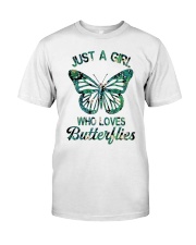 A Girl Loves Butterflies Classic T-Shirt front