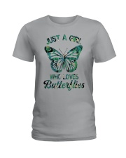 A Girl Loves Butterflies Ladies T-Shirt thumbnail