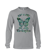 A Girl Loves Butterflies Long Sleeve Tee thumbnail