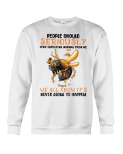 Bee Stop Expecting Normal From Me Crewneck Sweatshirt tile