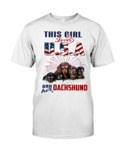 Dachshunds And USA Classic T-Shirt front