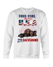 Dachshunds And USA Crewneck Sweatshirt thumbnail