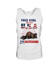 Dachshunds And USA Unisex Tank thumbnail