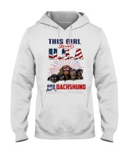 Dachshunds And USA Hooded Sweatshirt thumbnail