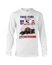Dachshunds And USA Long Sleeve Tee thumbnail