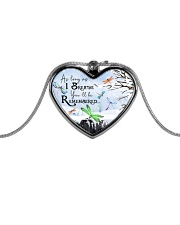 As Long As I Breathe Metallic Heart Necklace front