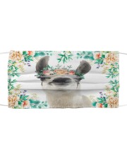 Llama Floral Cloth face mask front