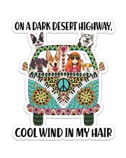 Dog On A Dark Desert High Sticker - Single (Vertical) front