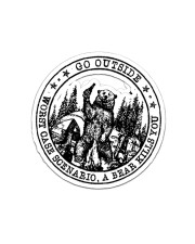 Camping Bear Sticker - 2 pack (Vertical) front