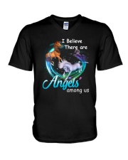 I Believe There Are Angels Among Us V-Neck T-Shirt thumbnail