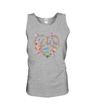 Flower And Dragonflies Unisex Tank thumbnail