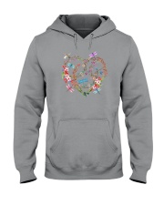 Flower And Dragonflies Hooded Sweatshirt thumbnail